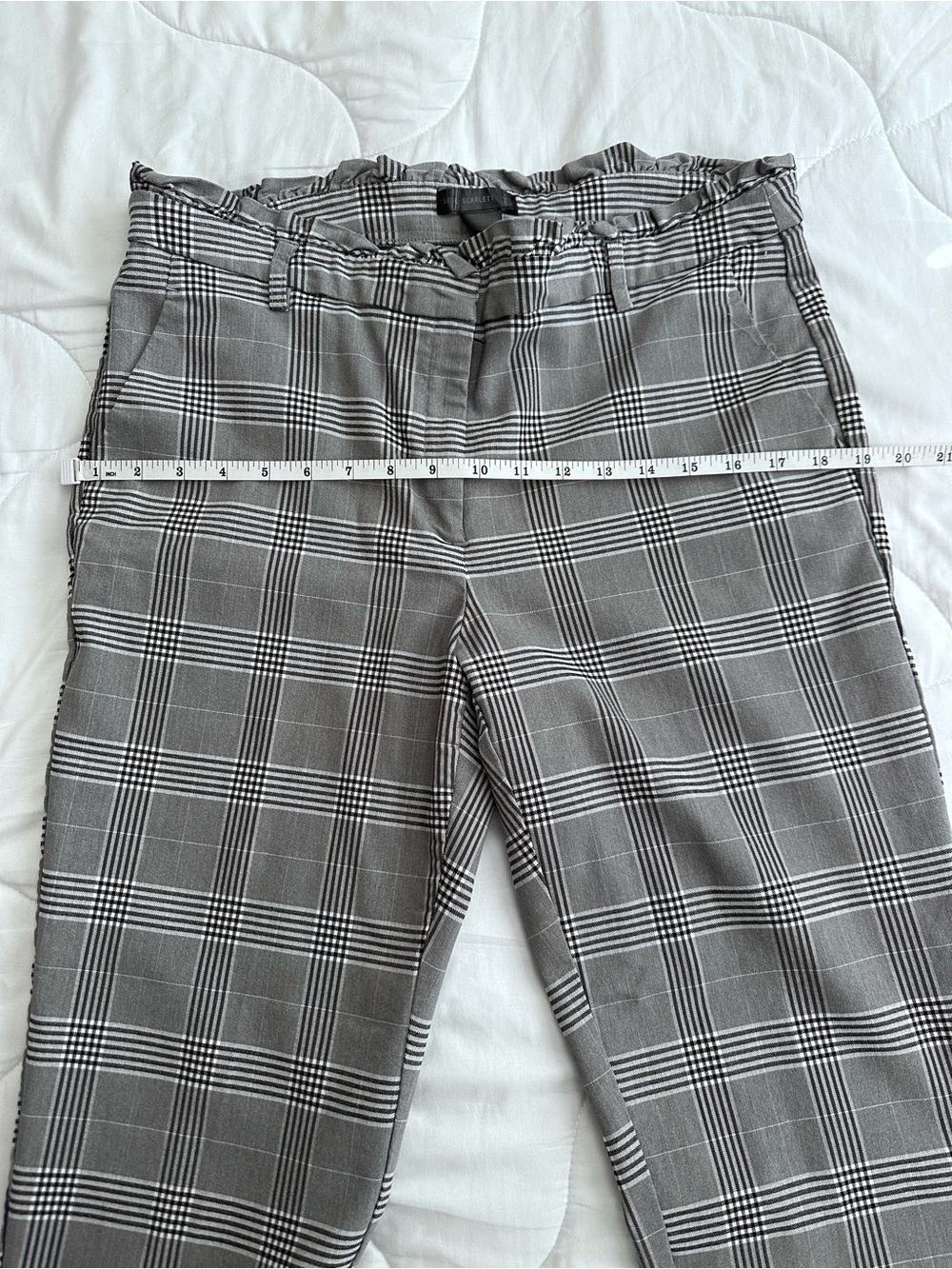Scarlett Gray Plaid Chinos - Picture 8 of 9